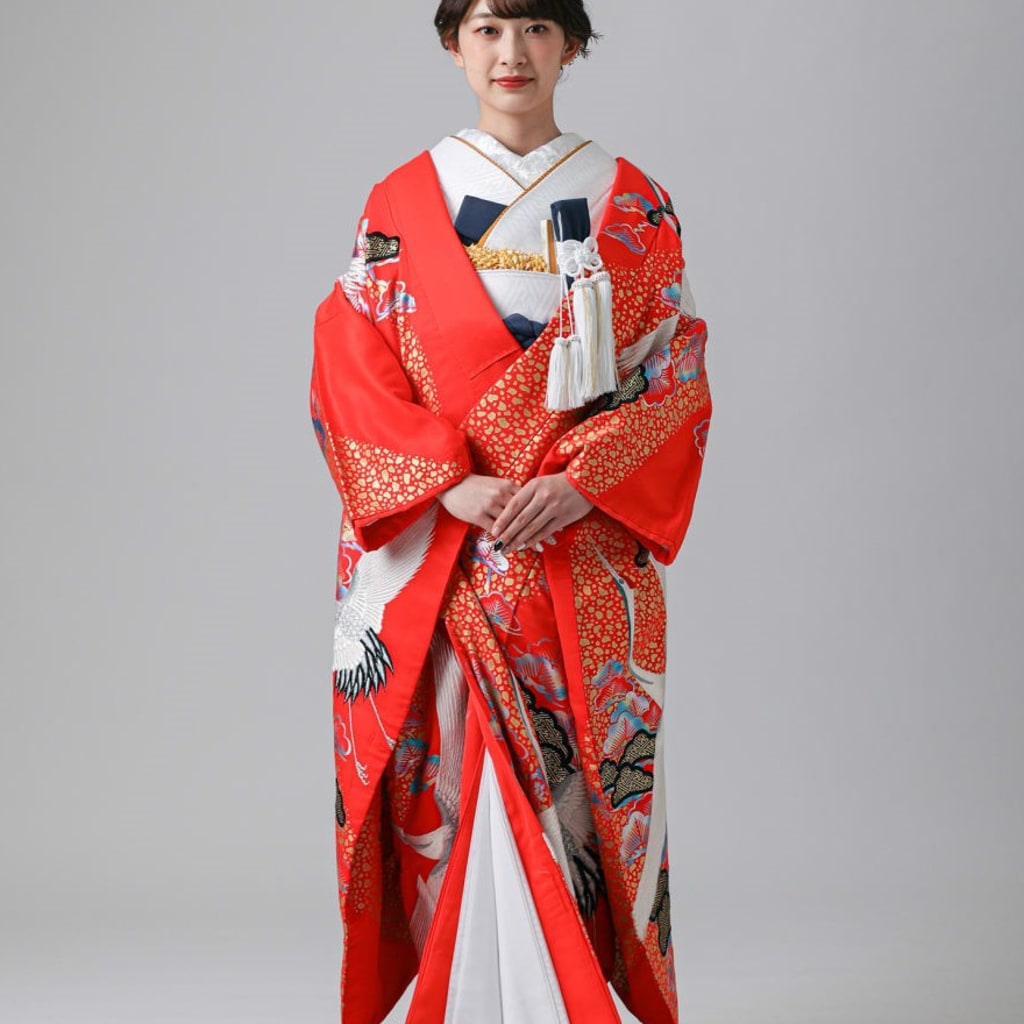 赤黒松友禅