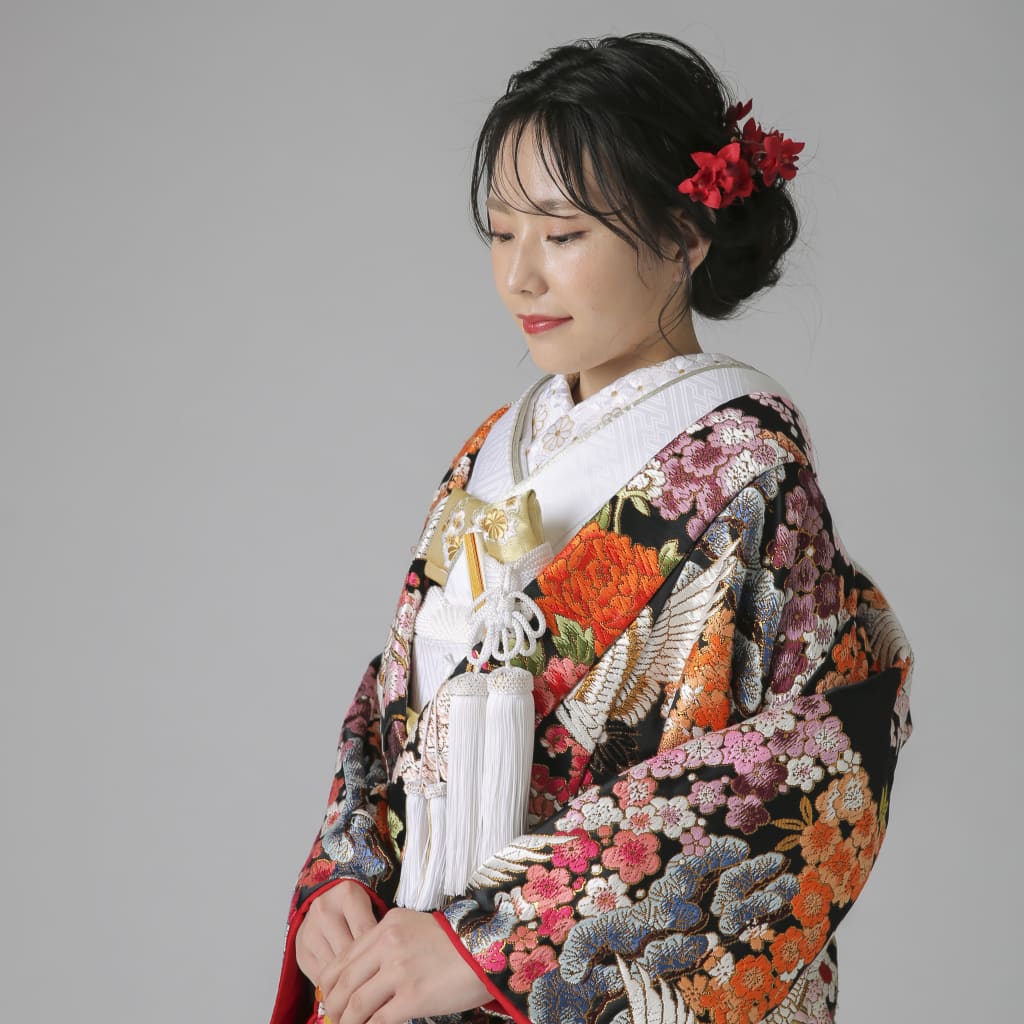 琉球舞踊正絹打掛 紅型打掛＆琉球舞踊 花笠 - メルカリ