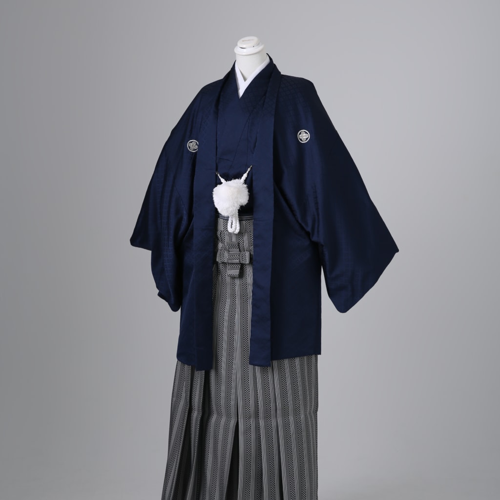 ネイビー×市松