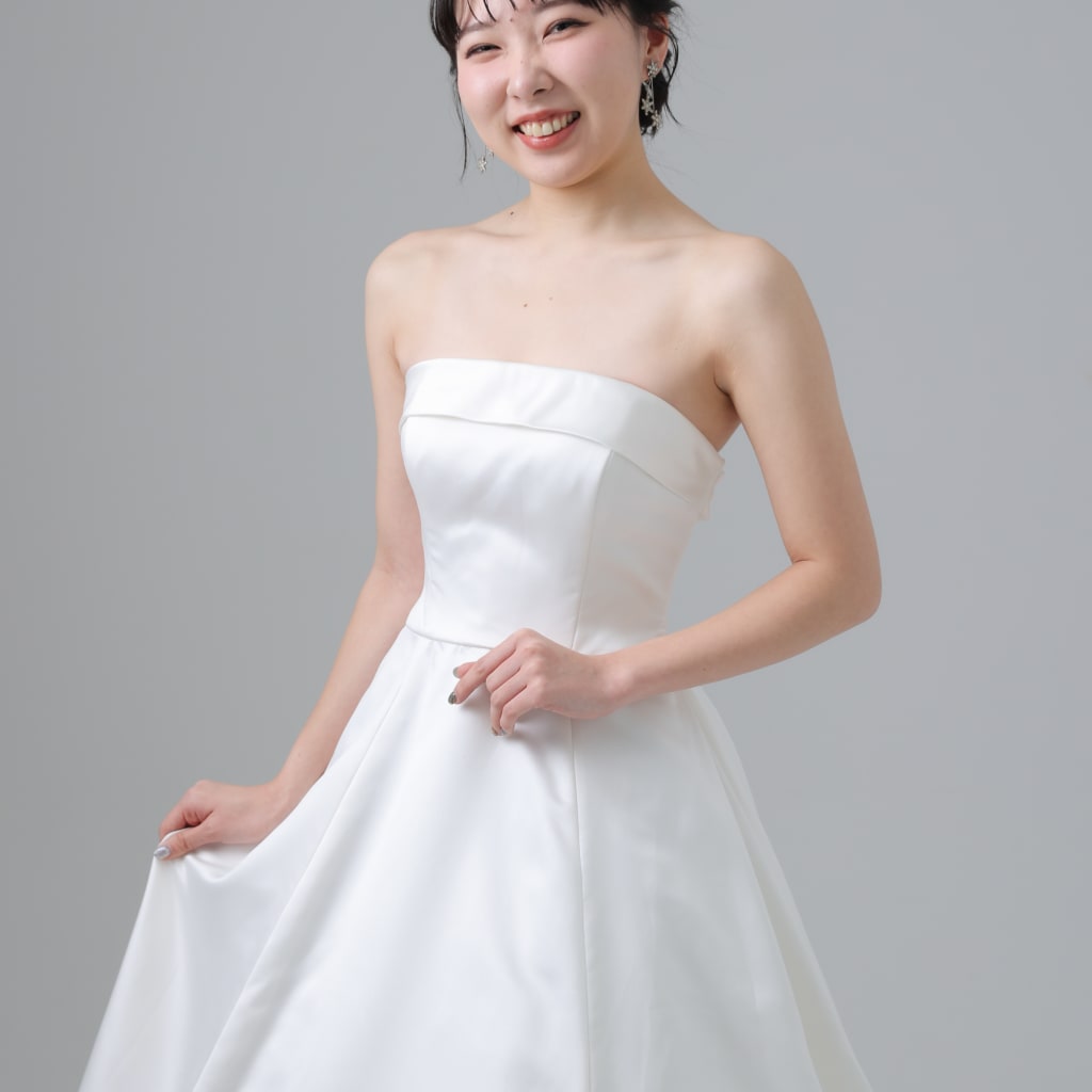 WD01152 シンプル折り返しサテンAライン