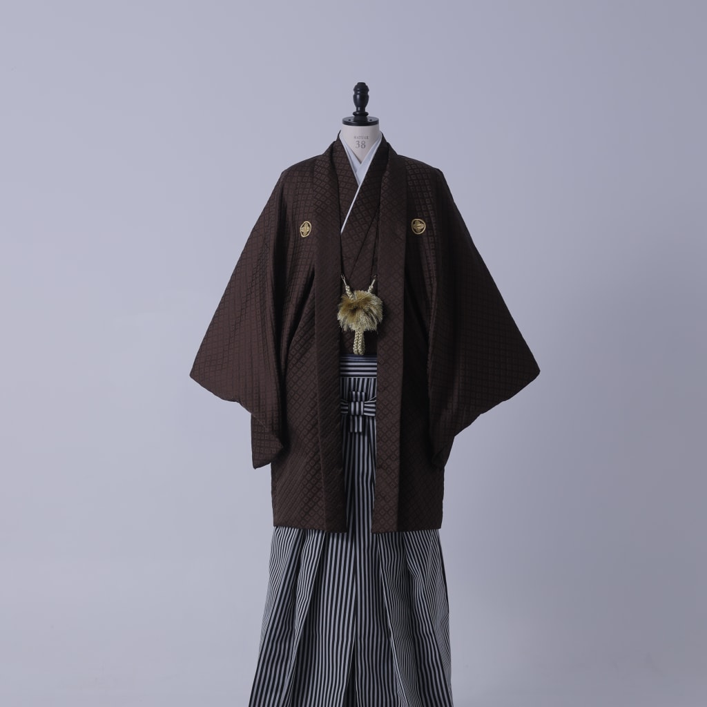 ブラウン紋服×スタンダード袴