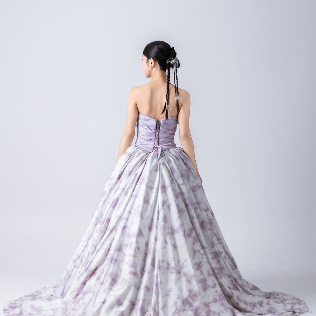 フラワープリント切替スカート/パープル