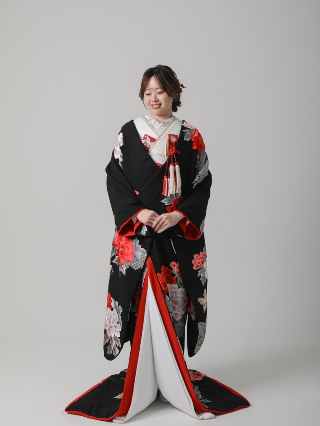 芍薬 雲取文様