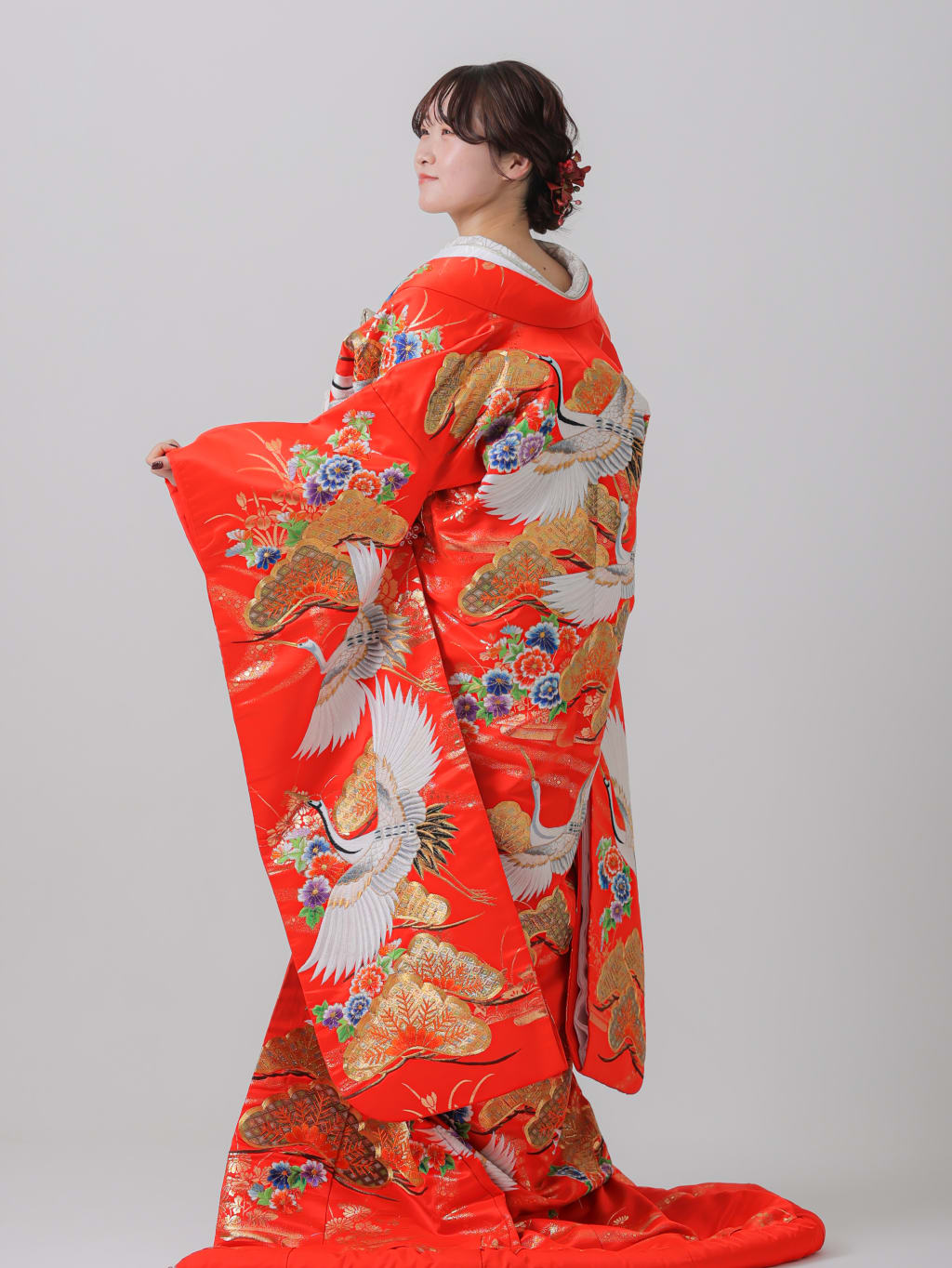 金若松　鶴　流水　金牡丹　菊/ 朱赤 | デコルテフォトグラフィー | 前撮り・フォトウェディング