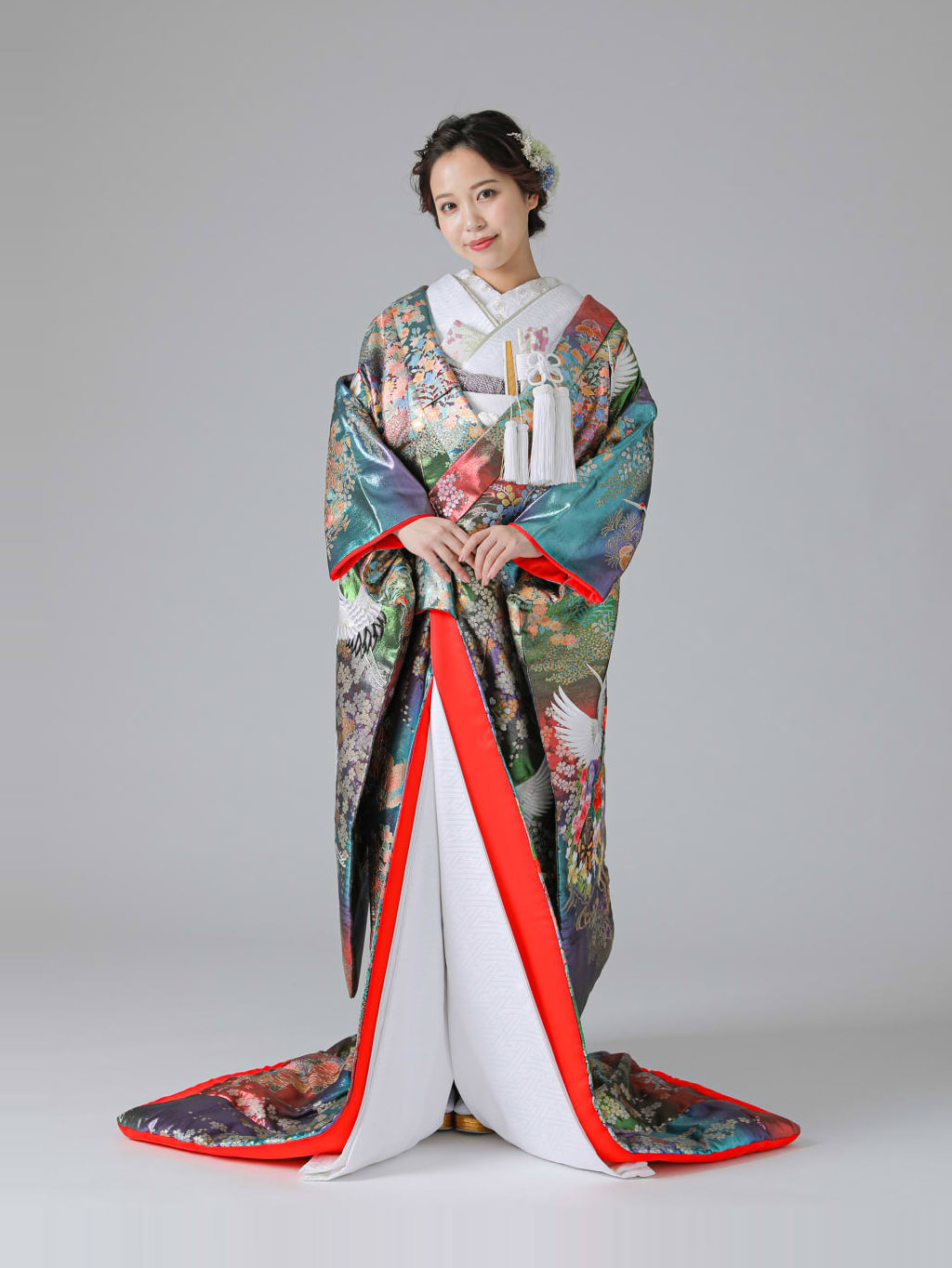 着物 色打掛 カタログ 紫 デコルテフォトグラフィー 前撮り フォトウェディング