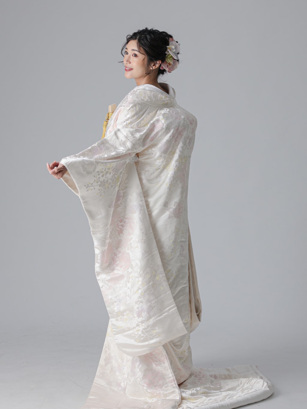 ラメピンク黄　四季花　葡萄/アイボリー | デコルテフォトグラフィー | 前撮り・フォトウェディング