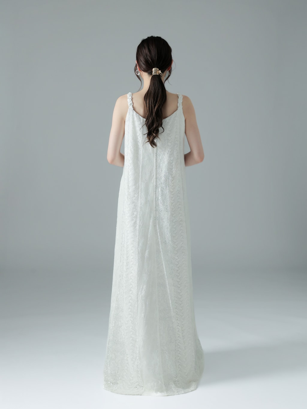 レース地ストライプ切り替え