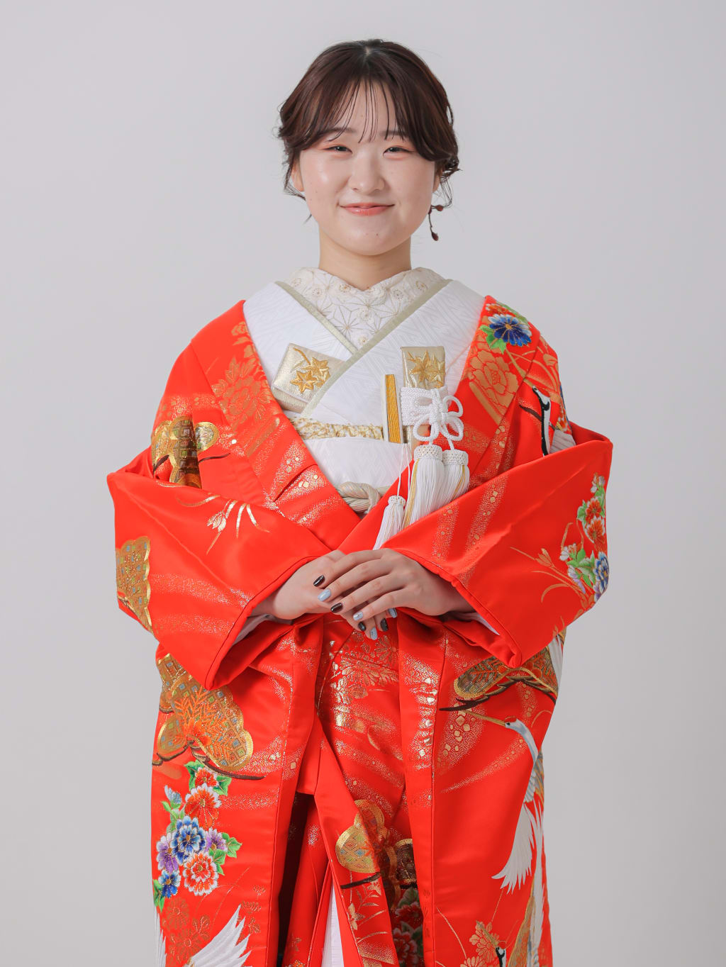 金若松　鶴　流水　金牡丹　菊/ 朱赤 | デコルテフォトグラフィー | 前撮り・フォトウェディング