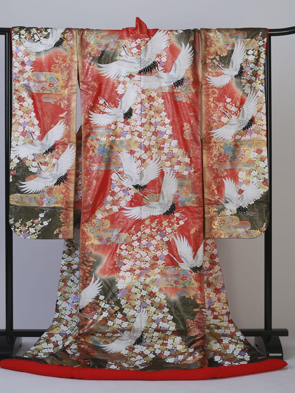 鶴朱赤黒グラデーション　IU02011