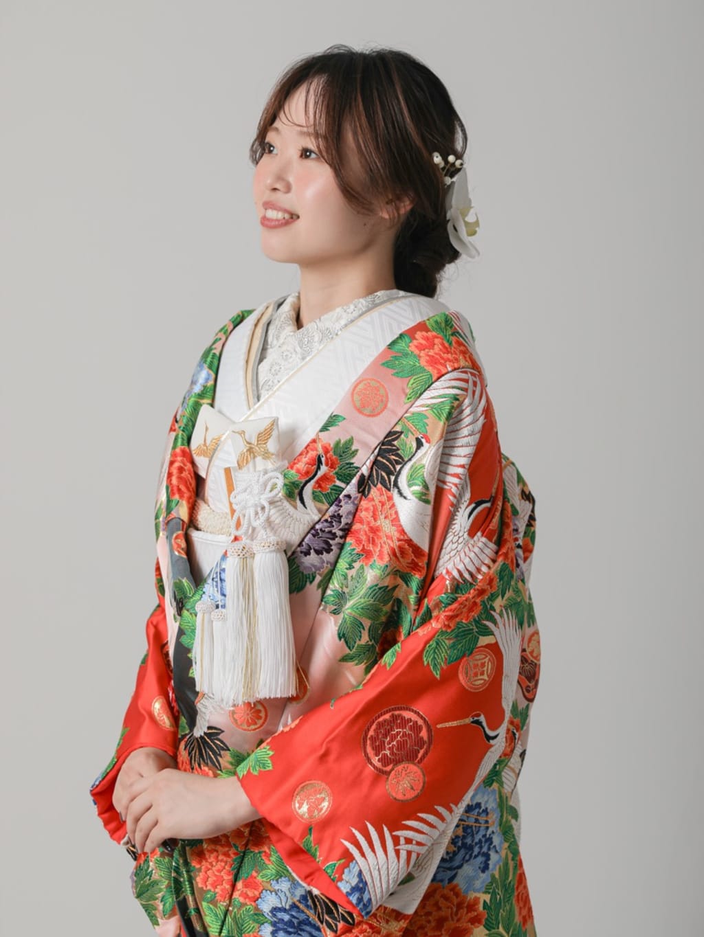 鶴　芍薬 | デコルテフォトグラフィー | 前撮り・フォトウェディング