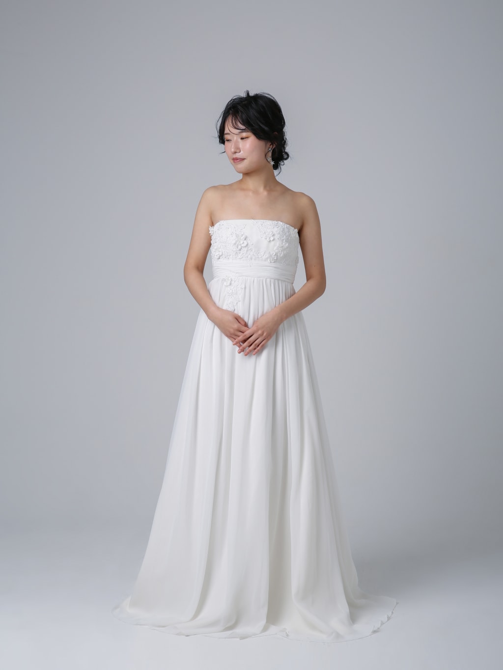 エンパイア胸元花パール