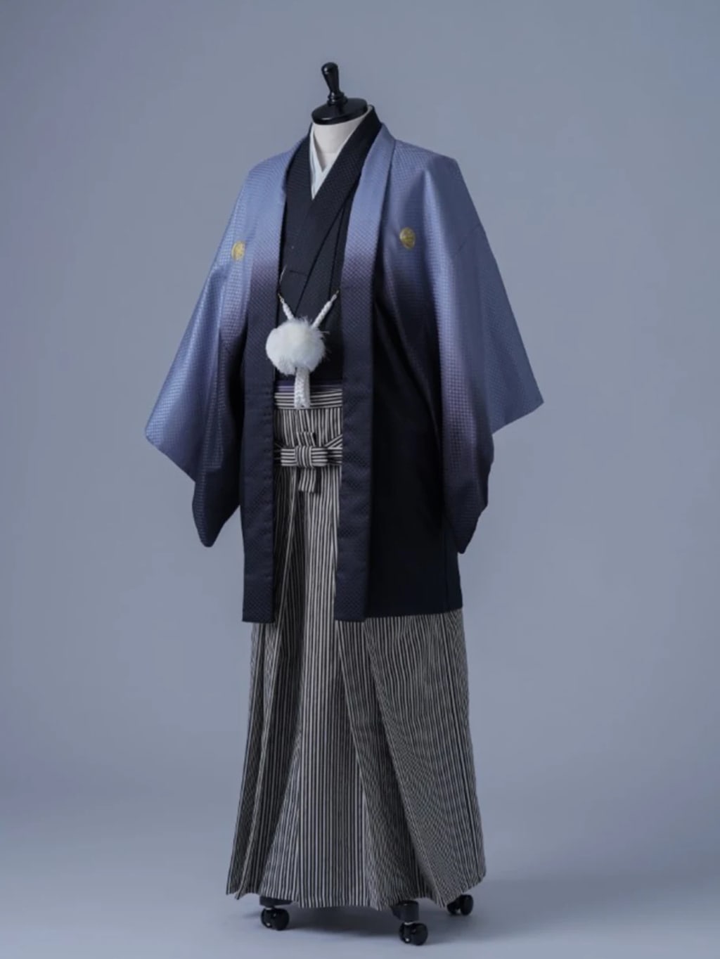 グレーグラデーション×ゴールドストライプ＿大宮店