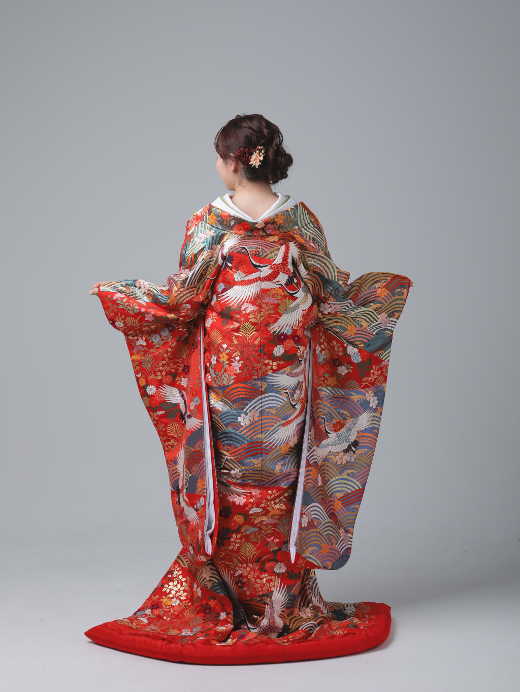 青海波四季花鶴IU01213