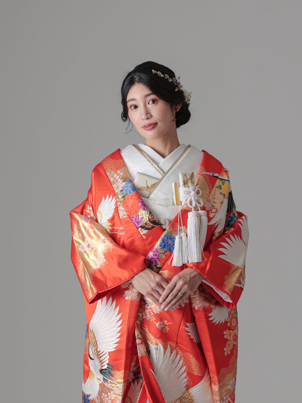 群れ鶴 花車/朱赤 | デコルテフォトグラフィー | 前撮り・フォトウェディング