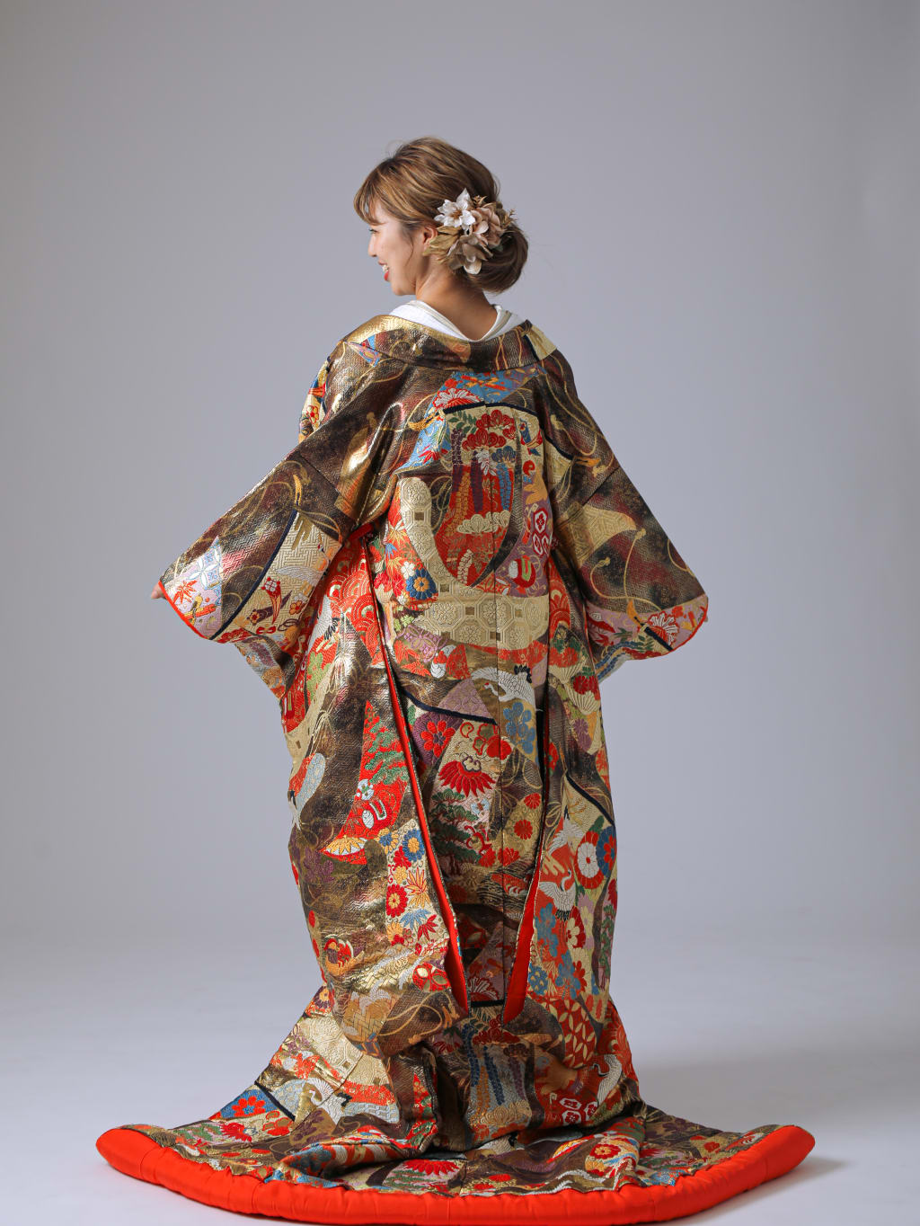 唐織几帳宝尽くし | デコルテフォトグラフィー | 前撮り・フォトウェディング