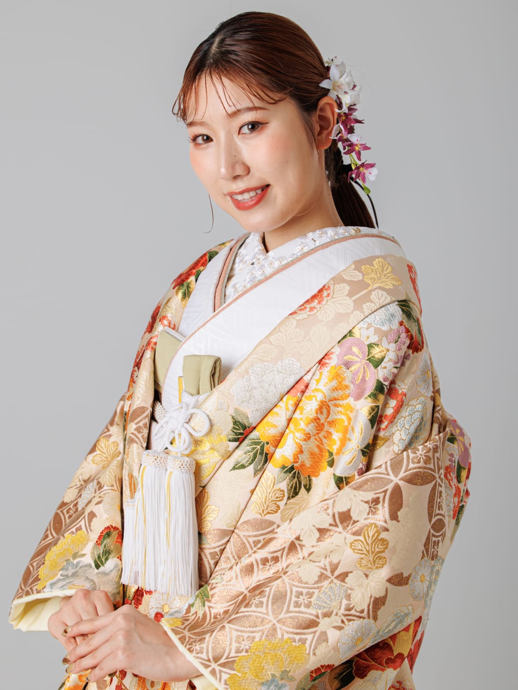 吉祥富貴文ピンク