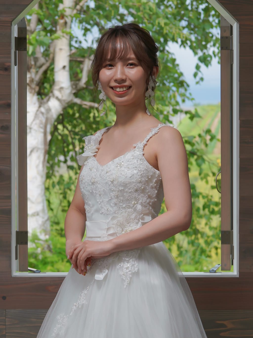 ウエストリボン　チュールレース | デコルテフォトグラフィー | 前撮り・フォトウェディング