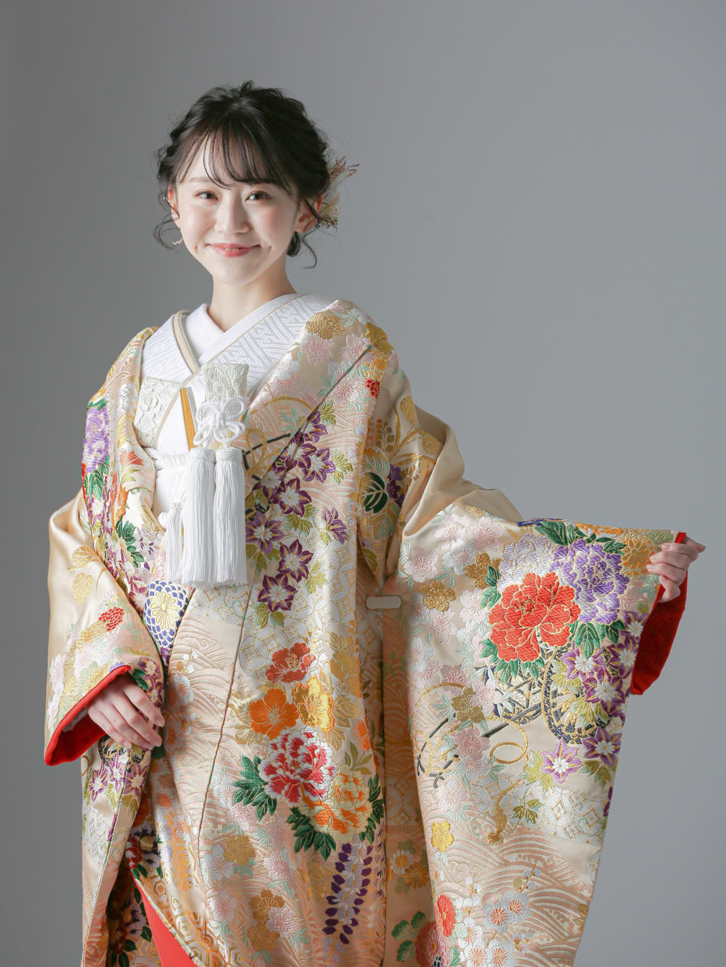 春花錦に波 | デコルテフォトグラフィー | 前撮り・フォトウェディング