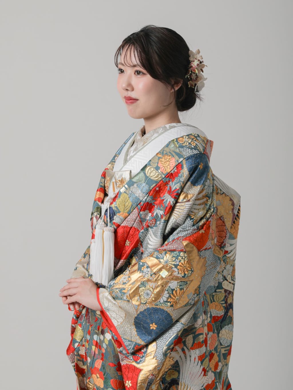 鶴　熨斗　金郡鶴　水色 | デコルテフォトグラフィー | 前撮り・フォトウェディング