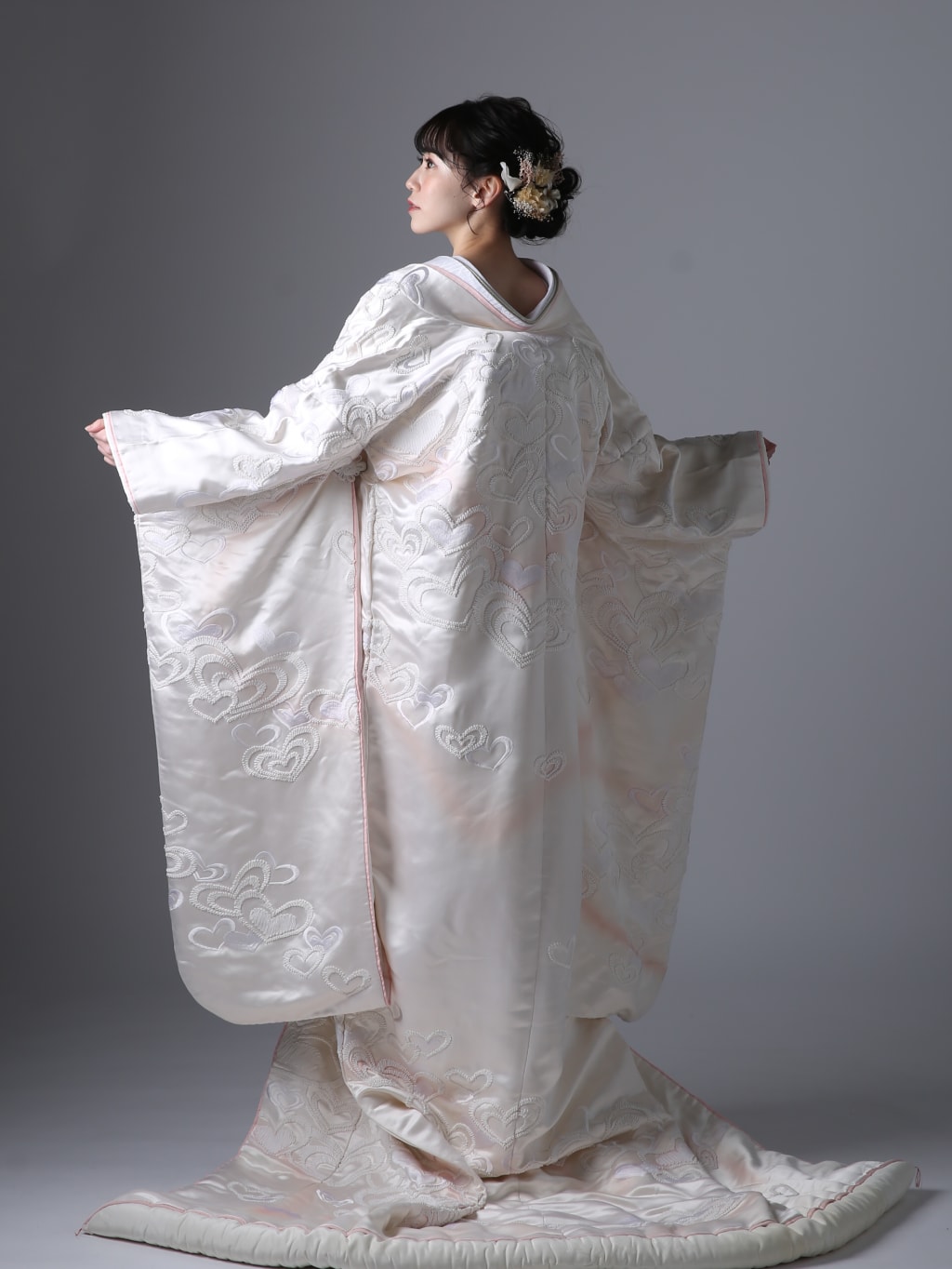 桃色ふき ハート柄 | スタジオAQUA 立川店 | 前撮り・フォトウェディング