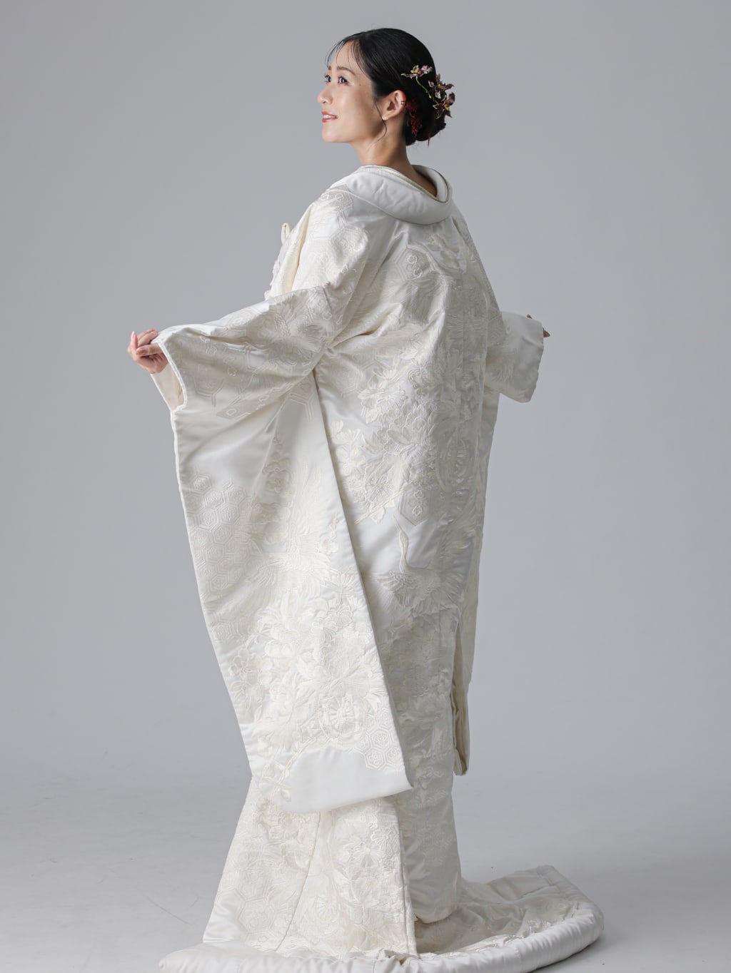 亀甲 鶴 花車/オフホワイト | デコルテフォトグラフィー | 前撮り・フォトウェディング