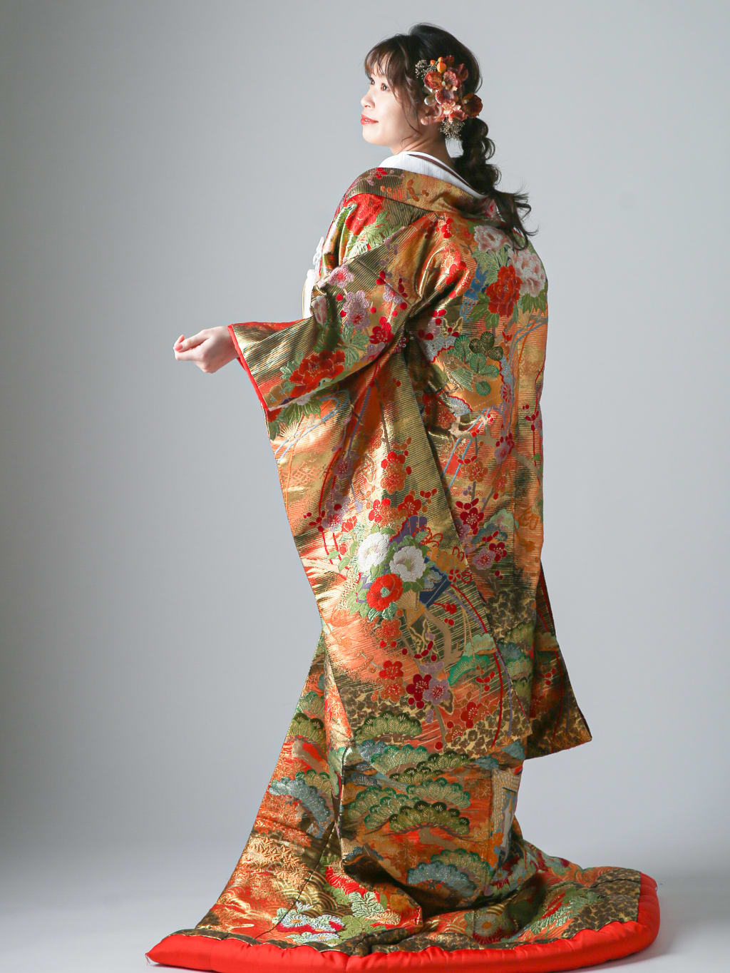 花扇 梅 牡丹 松 | デコルテフォトグラフィー | 前撮り・フォトウェディング