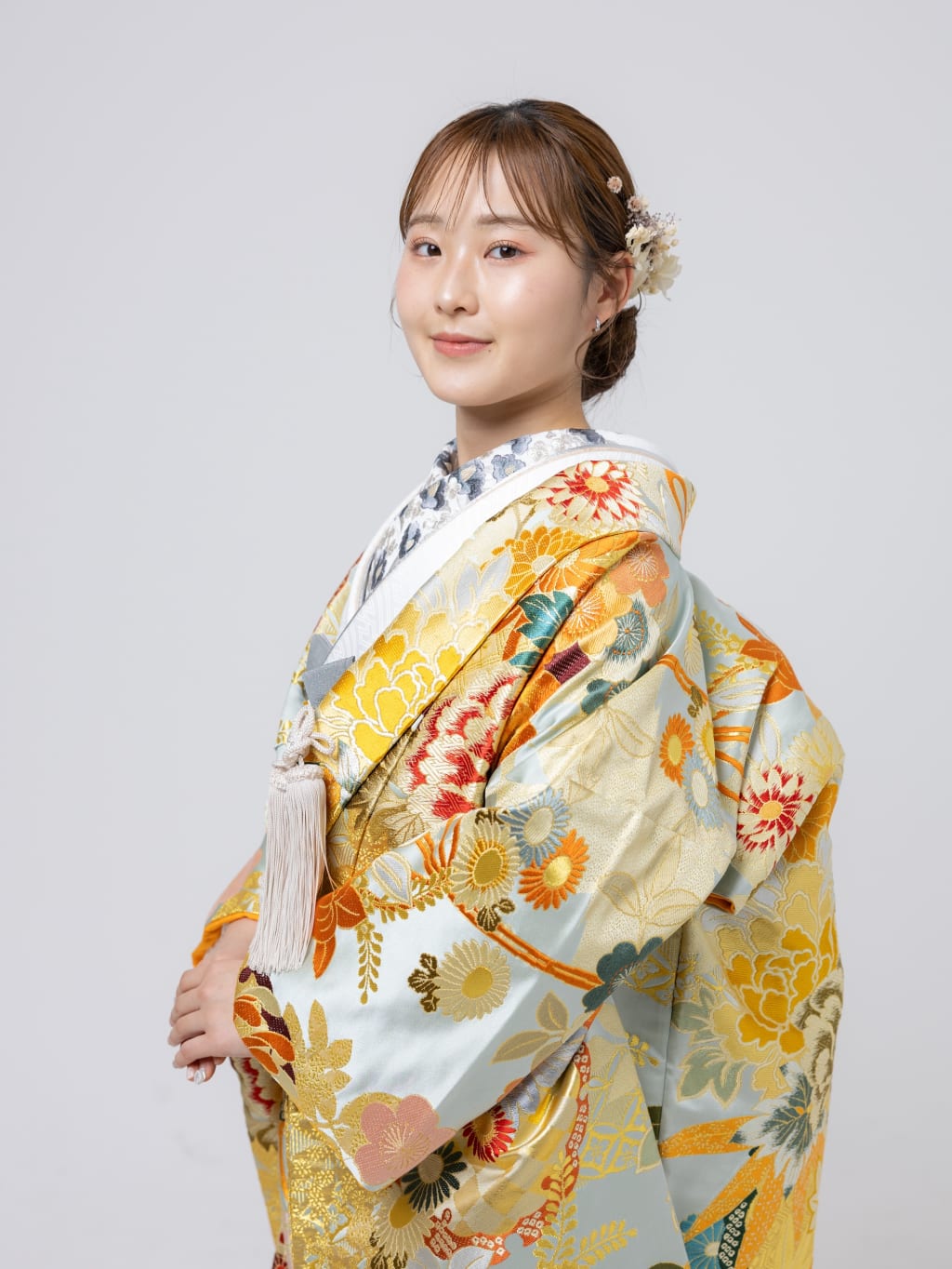 色打掛 桃山花灯り水色IU01186 | デコルテフォトグラフィー | 前撮り・フォトウェディング