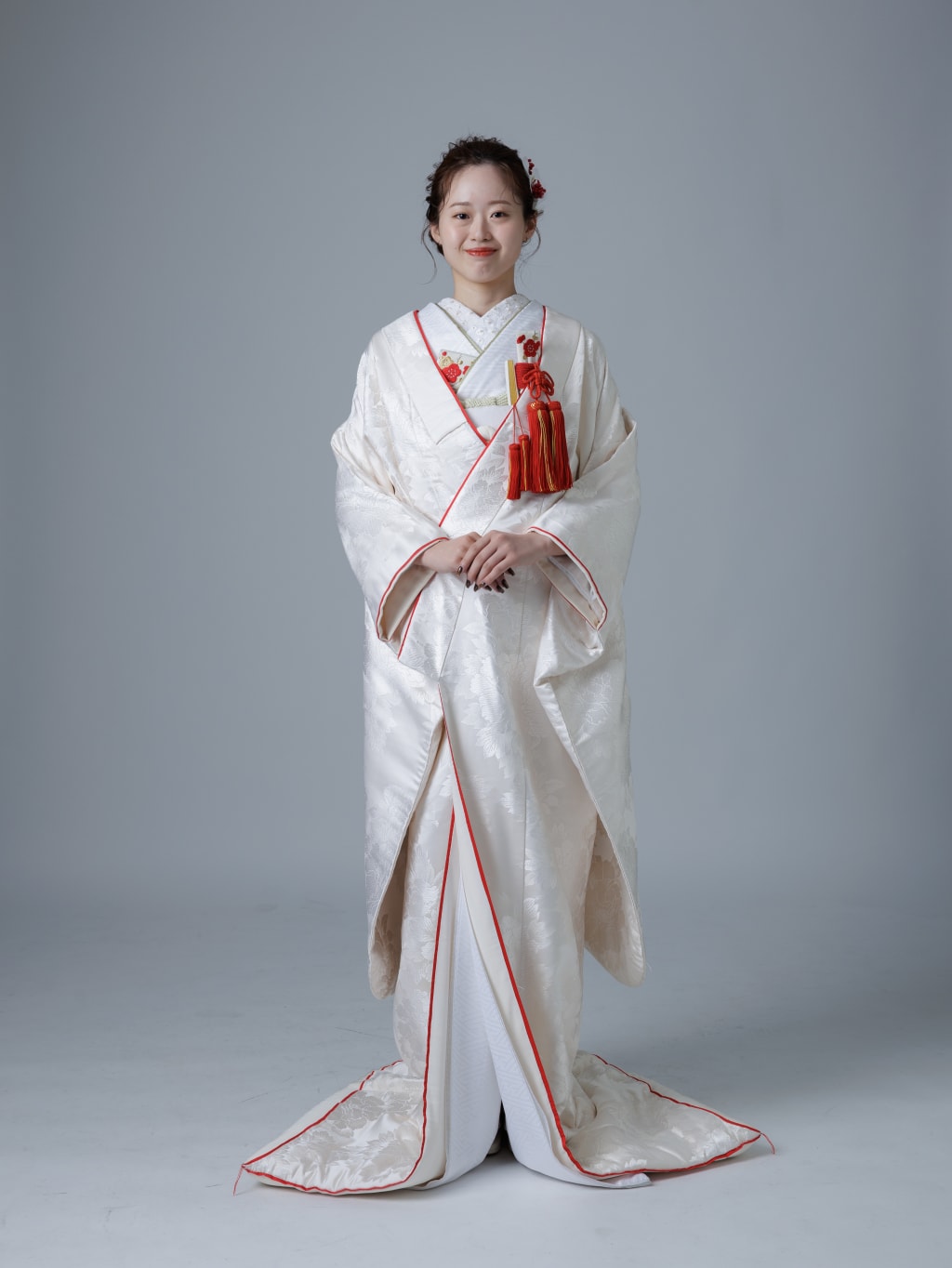 牡丹/衿フキ赤ライン　富貴爛漫