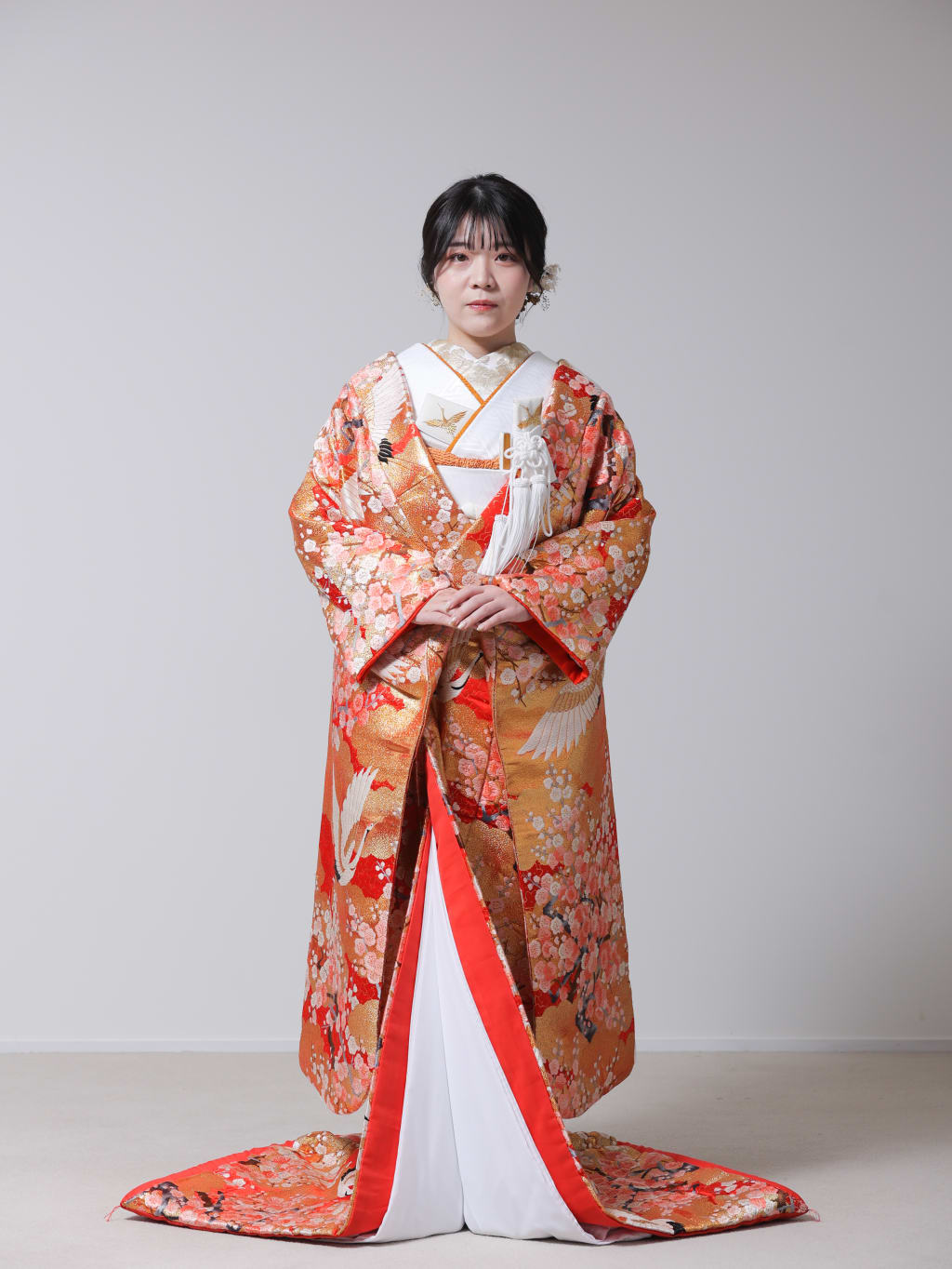 金糸桔梗　金雲取文梅　鶴