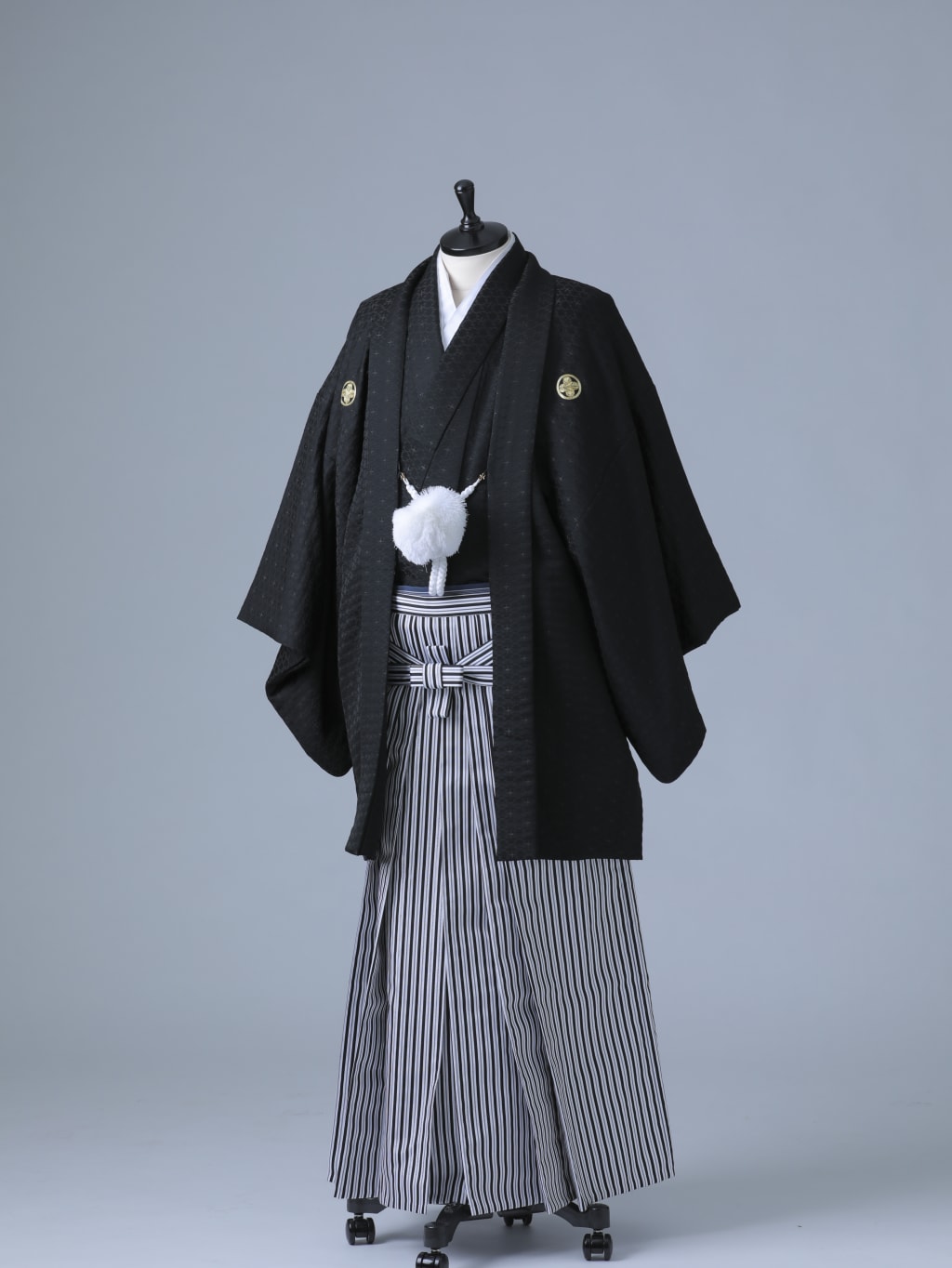 正絹黒×シルバーストライプ＿大宮店 | デコルテフォトグラフィー | 前撮り・フォトウェディング