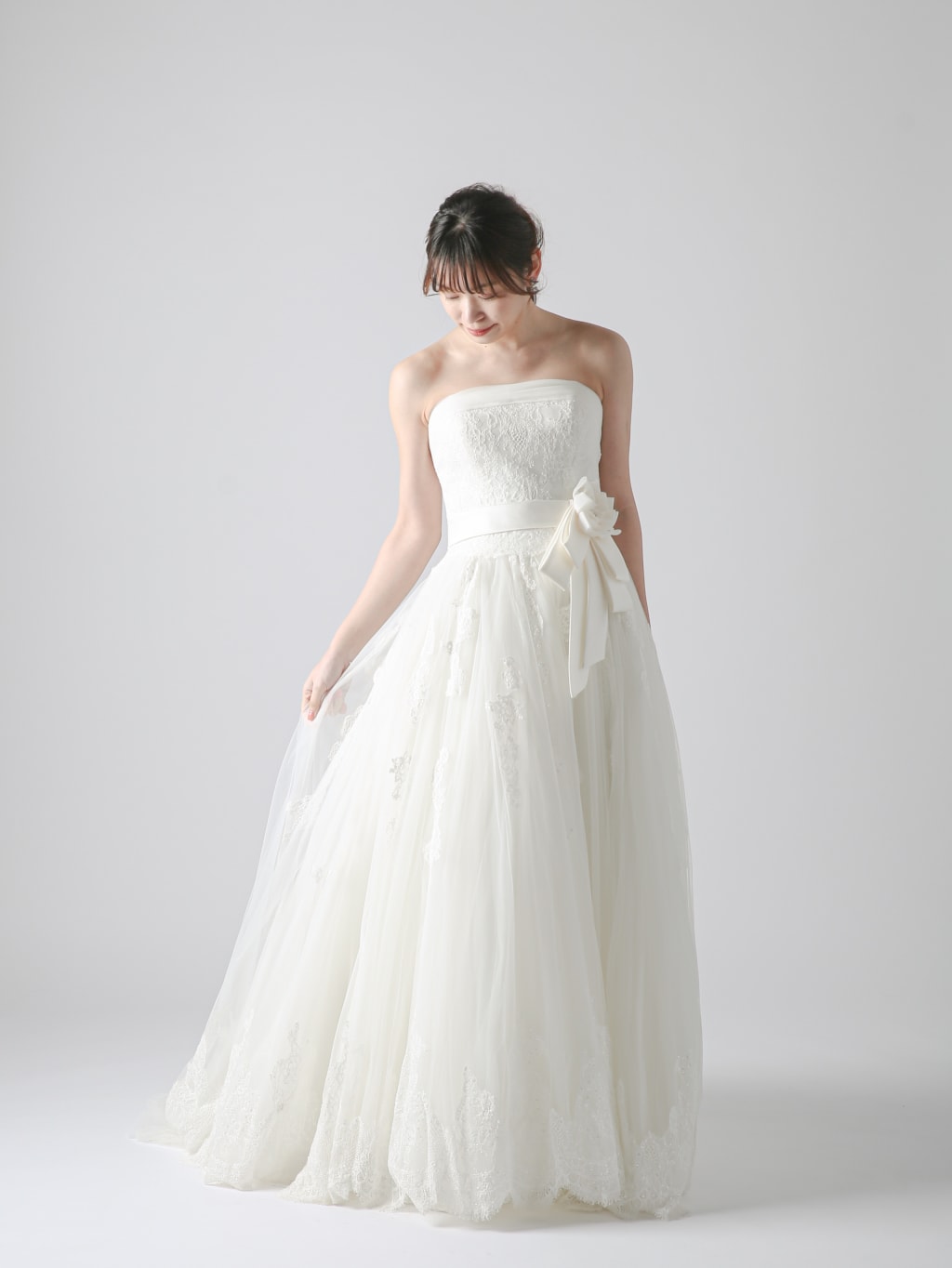 ラッセルレース切替チュール | デコルテフォトグラフィー | 前撮り・フォトウェディング