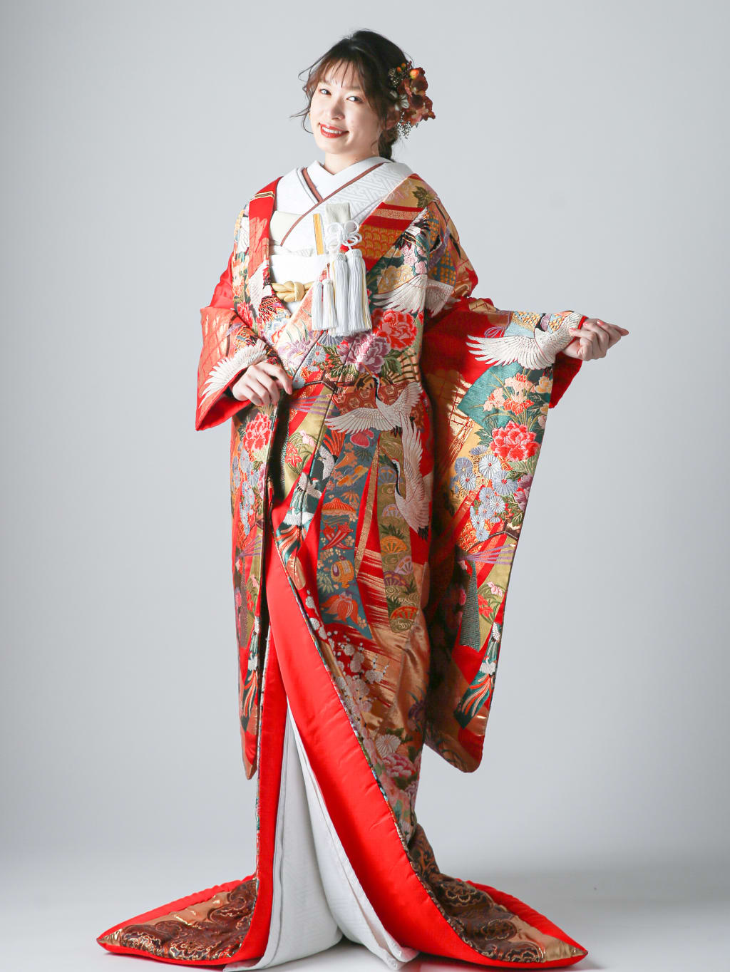 几帳 雲取文様 華菱 桜 | デコルテフォトグラフィー | 前撮り・フォトウェディング