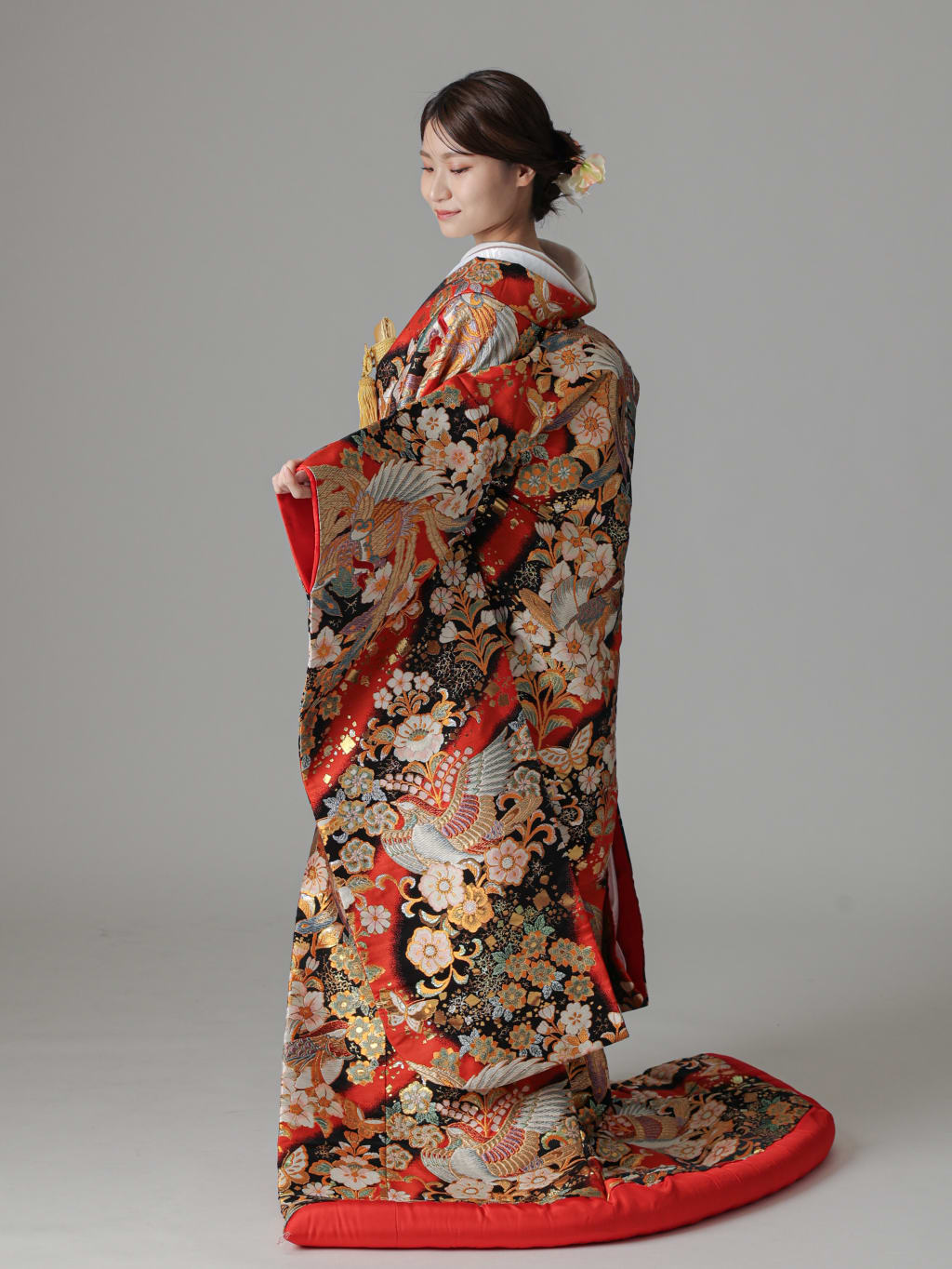 鳳凰　蝶　竜胆　金散らし | デコルテフォトグラフィー | 前撮り・フォトウェディング