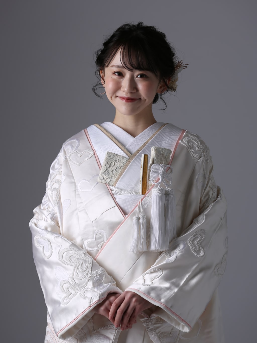 桃色ふき ハート柄 | スタジオAQUA 立川店 | 前撮り・フォトウェディング