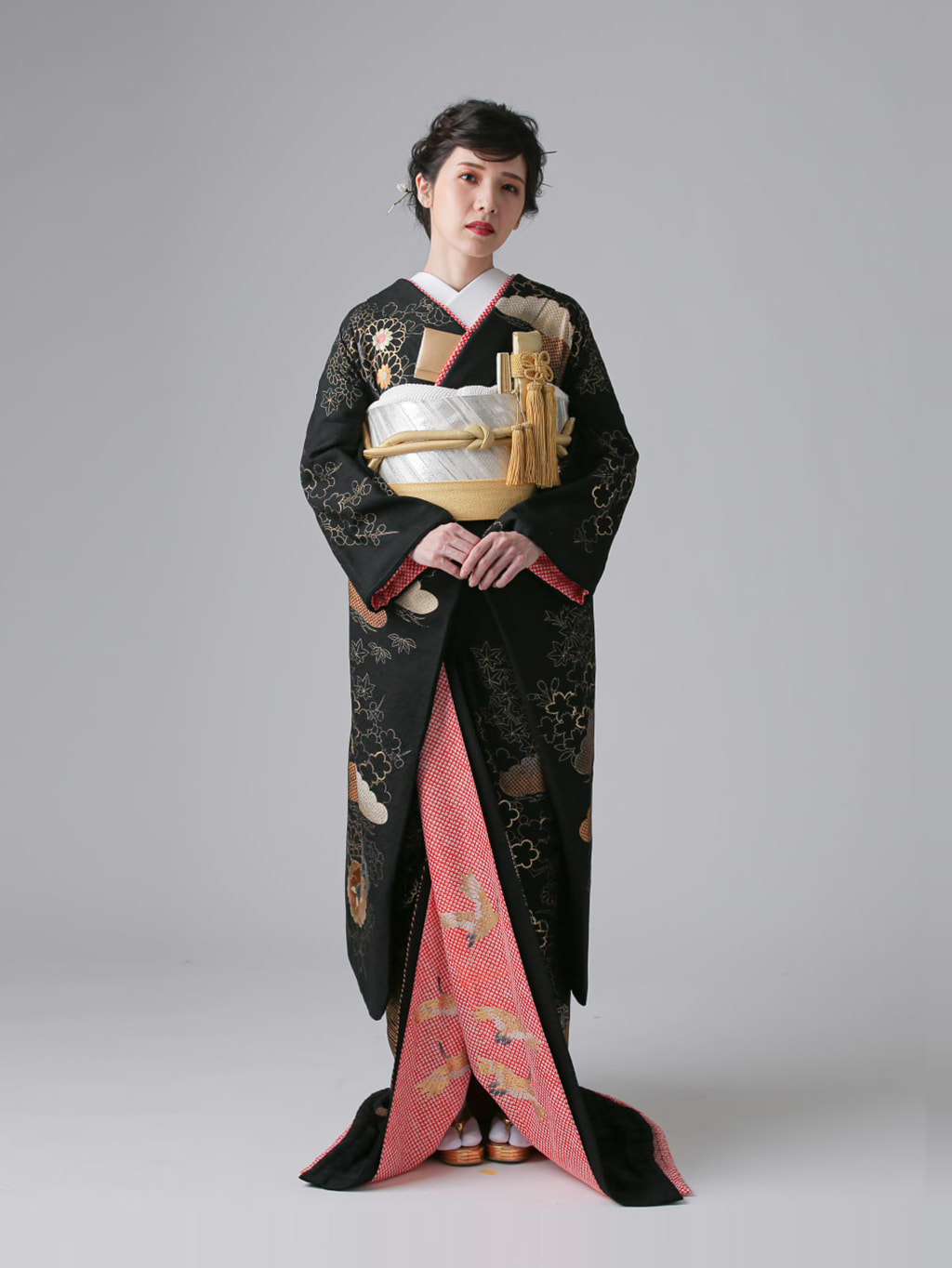 振袖 豪華 総柄 金駒 金彩 紋意匠 額縁八掛 身丈172cm 身幅ゆったりめ