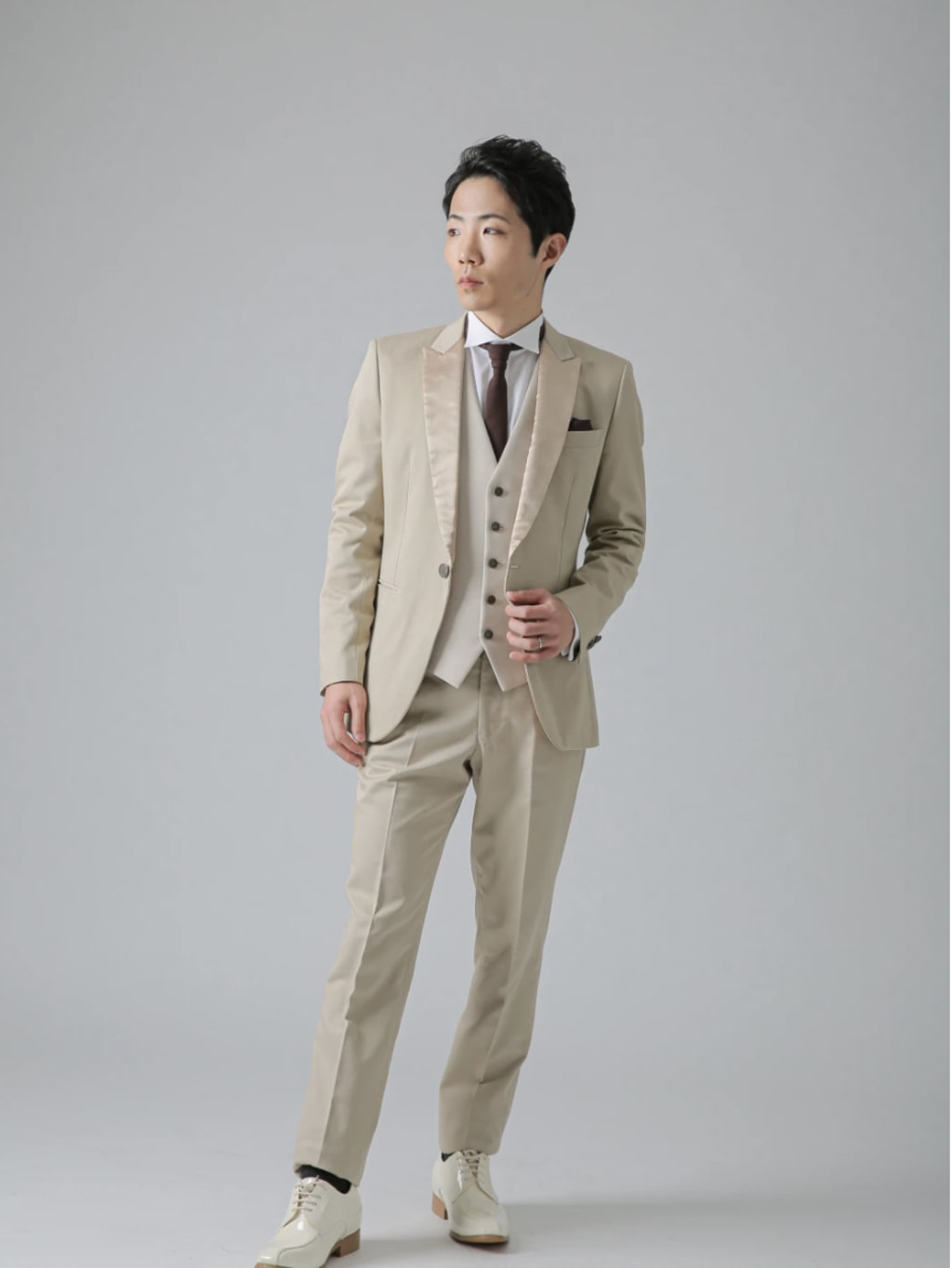 チノゴールドサテン襟　SI-026 | デコルテフォトグラフィー | 前撮り・フォトウェディング