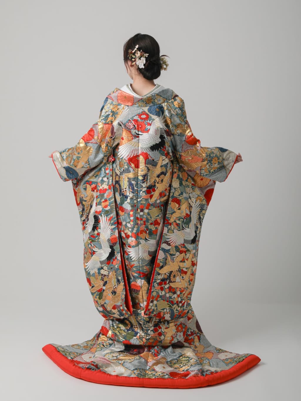 鶴　熨斗　金郡鶴　水色 | デコルテフォトグラフィー | 前撮り・フォトウェディング