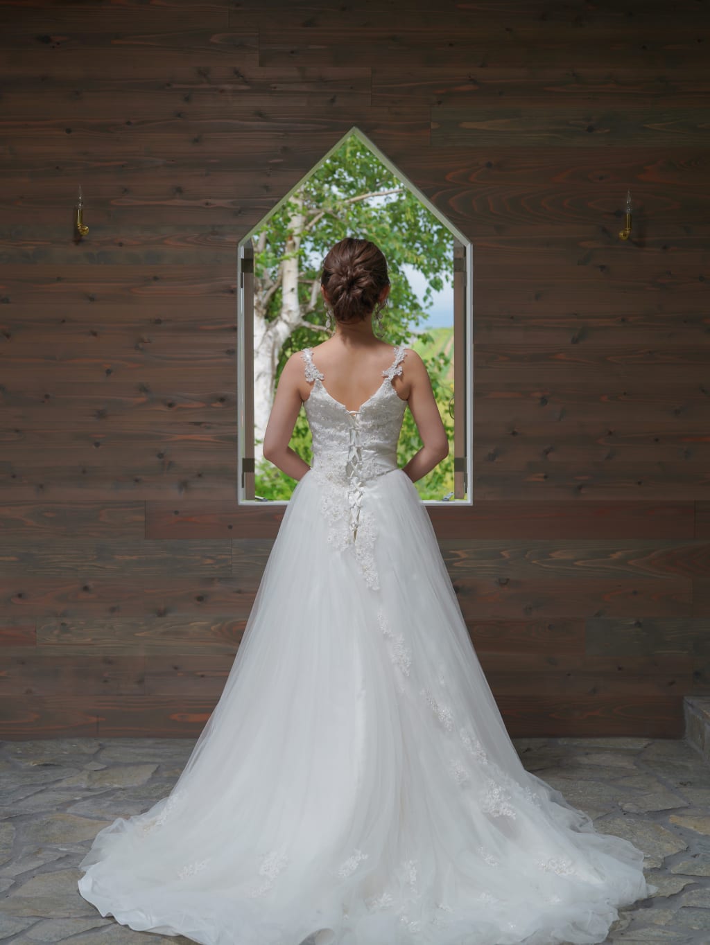 ウエストリボン　チュールレース | デコルテフォトグラフィー | 前撮り・フォトウェディング