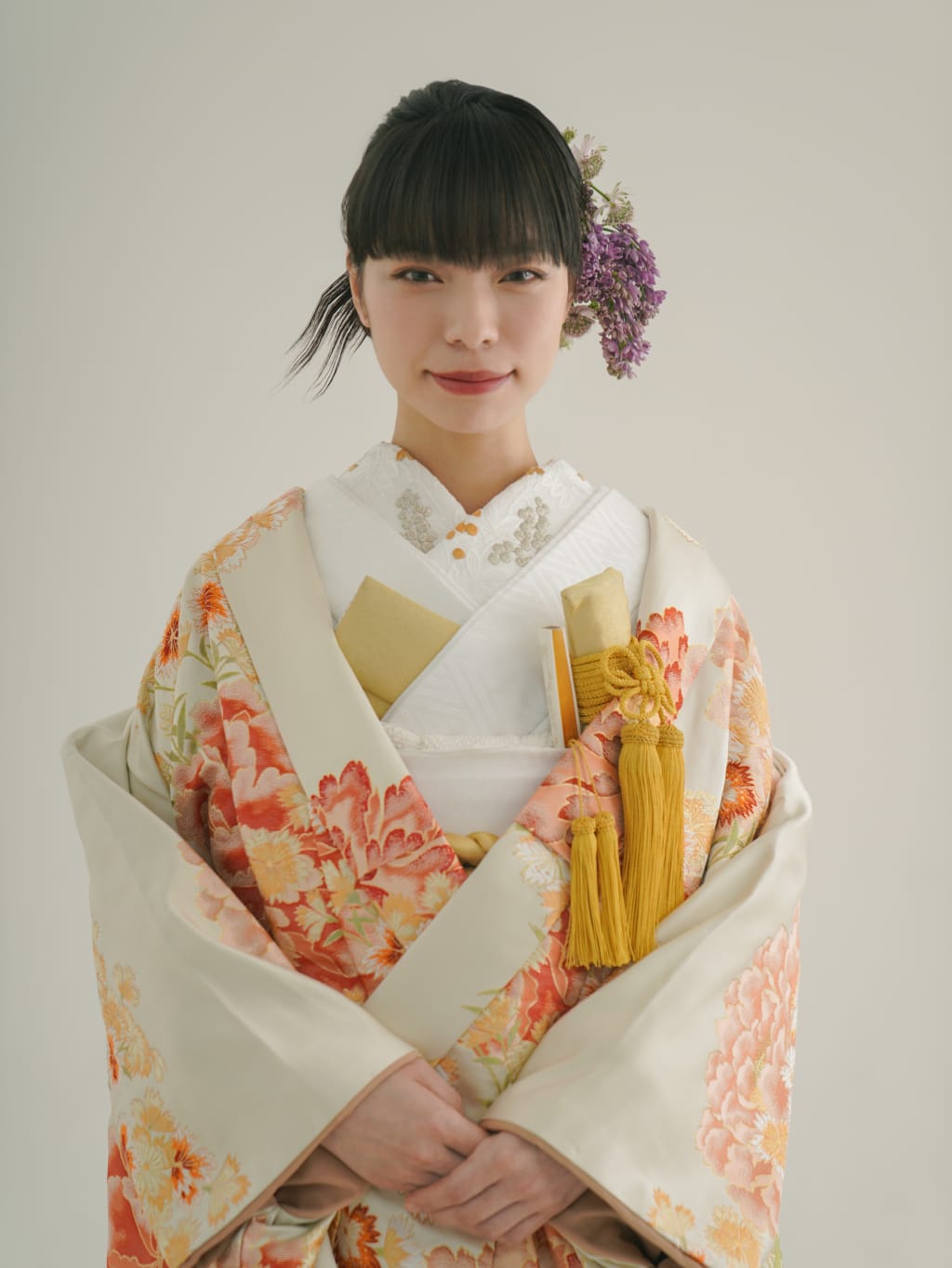 なでしこ牡丹/⽩ / IU01256 | デコルテフォトグラフィー | 前撮り・フォトウェディング