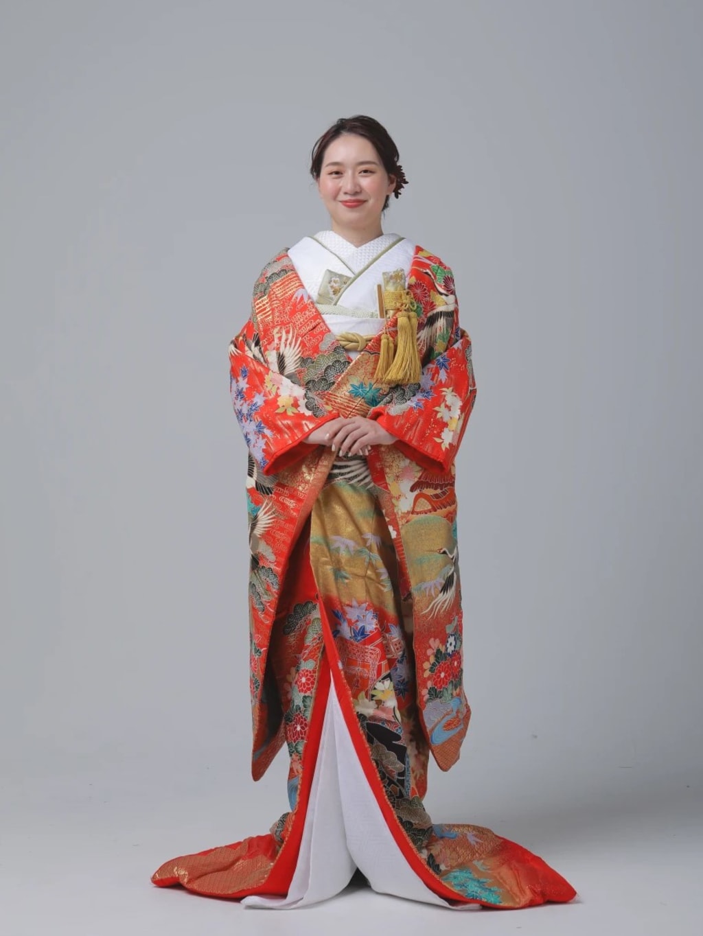 鶴　松　霞草IU00893 | デコルテフォトグラフィー | 前撮り・フォトウェディング