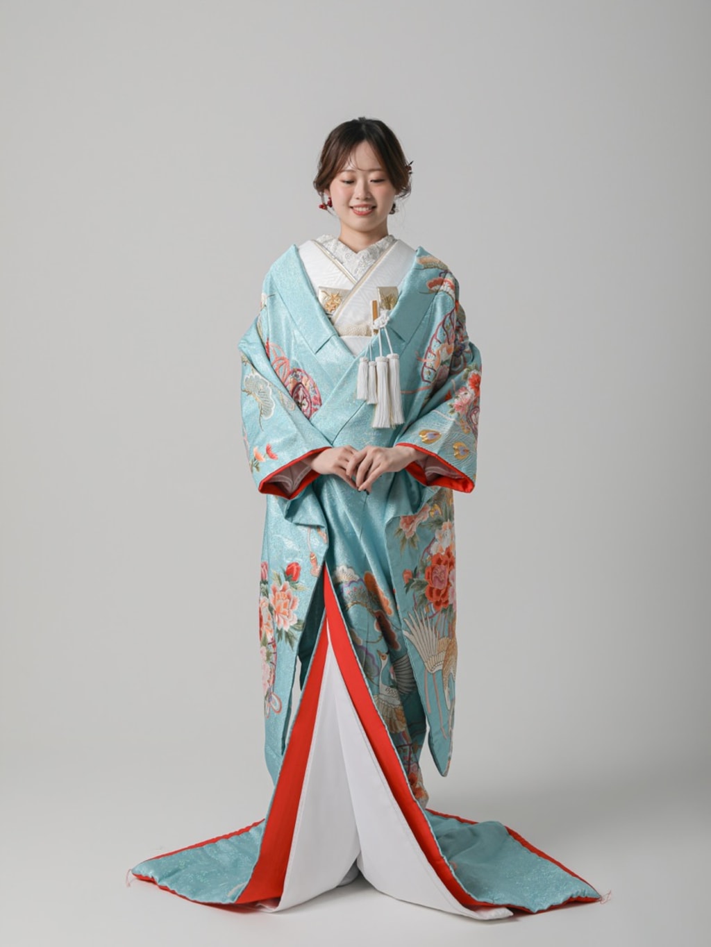 孔雀　花扇　松