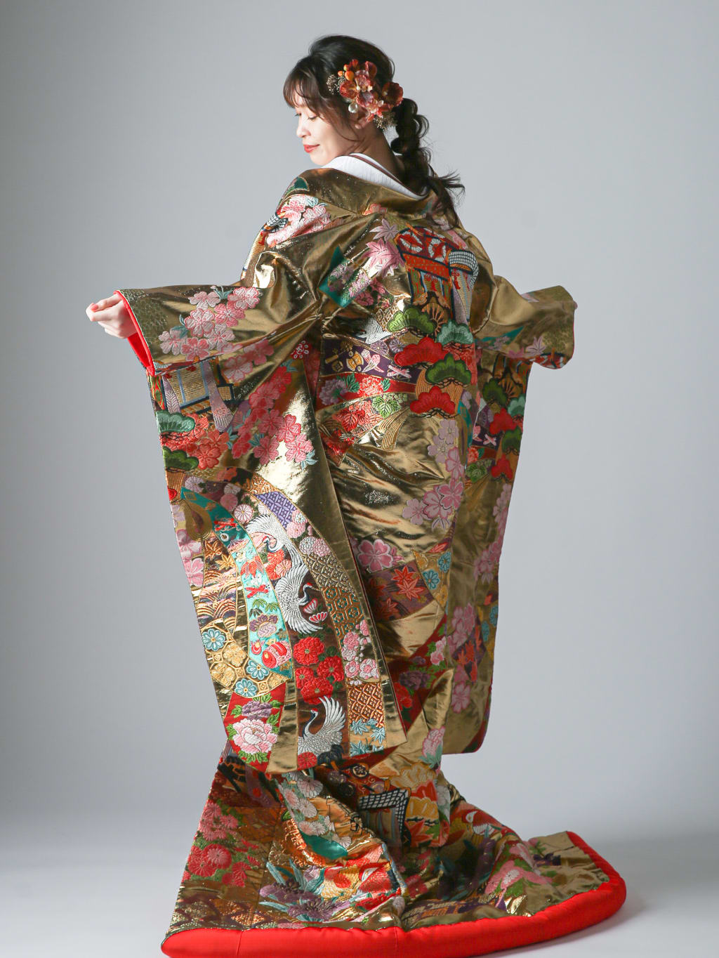 熨斗目 御所車 鶴 松 | デコルテフォトグラフィー | 前撮り・フォトウェディング