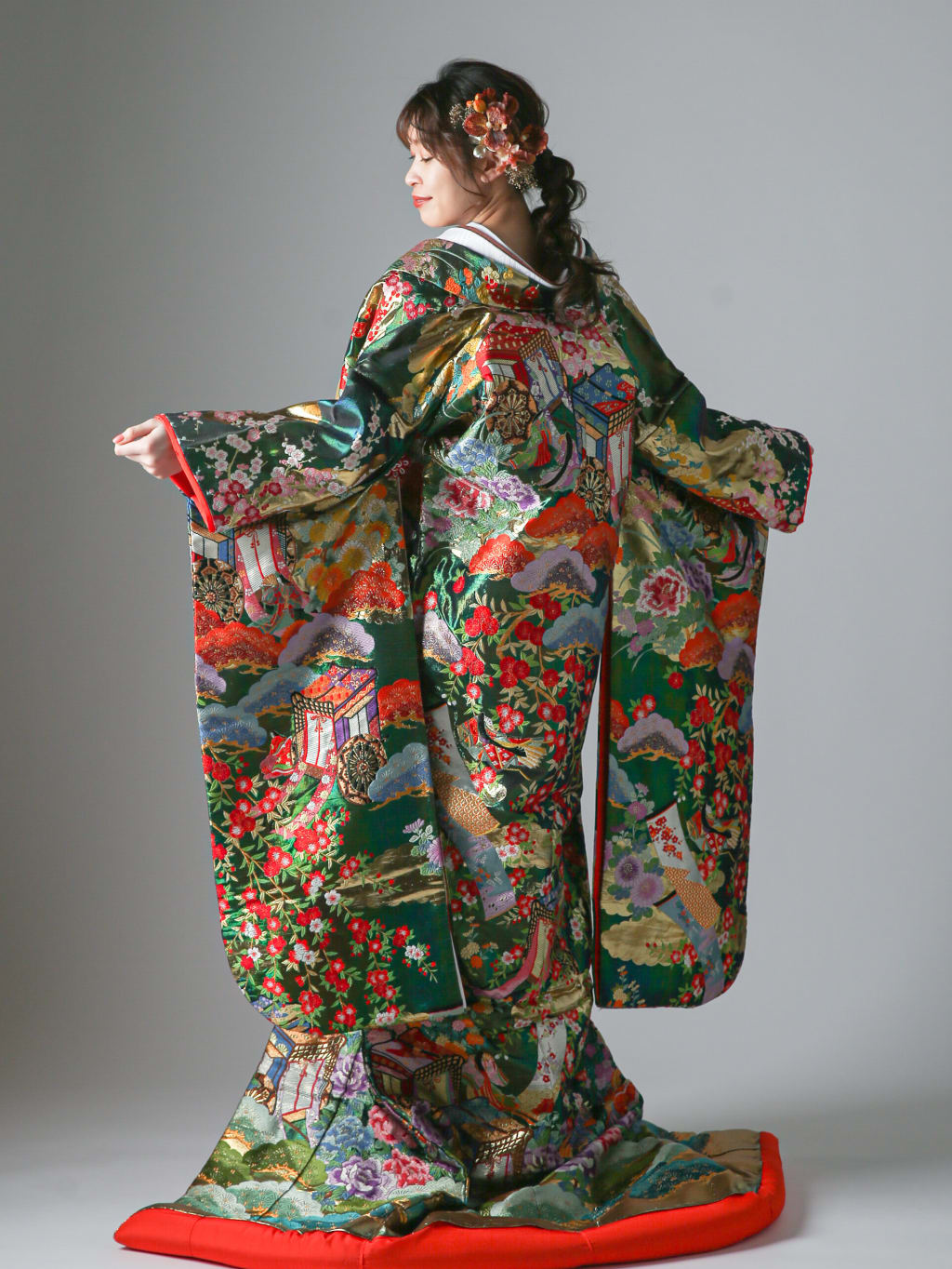 御所車 熨斗 枝垂桜 | デコルテフォトグラフィー | 前撮り・フォトウェディング