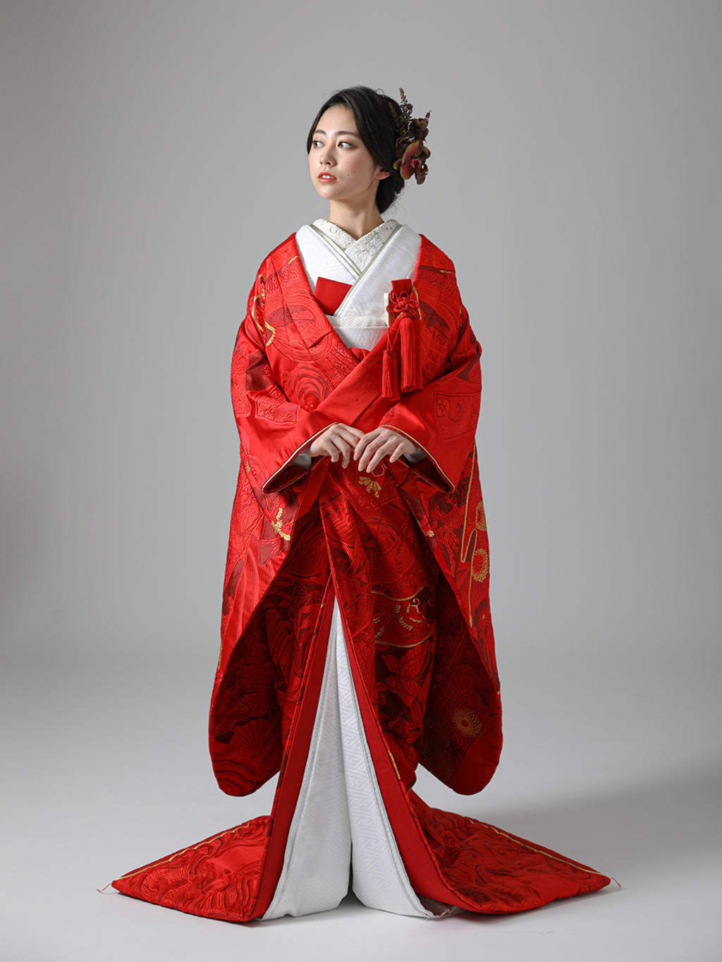 赤無垢 着物 打ち掛け レッド 結婚式 赤無垢金織熨斗【結婚式 和装 色打掛 レンタル】 – 結婚式準備サイト