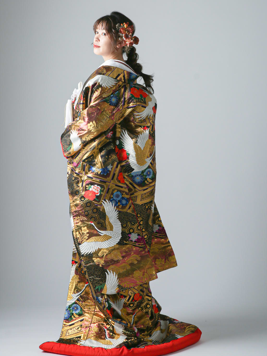 金箔鶴亀甲 | デコルテフォトグラフィー | 前撮り・フォトウェディング