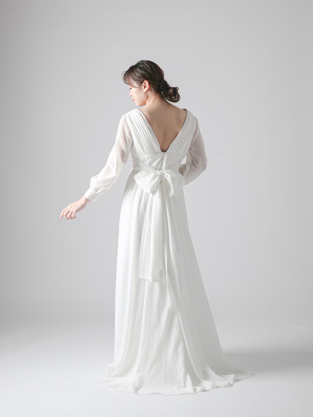 長袖シフォンワンピース | デコルテフォトグラフィー | 前撮り・フォトウェディング