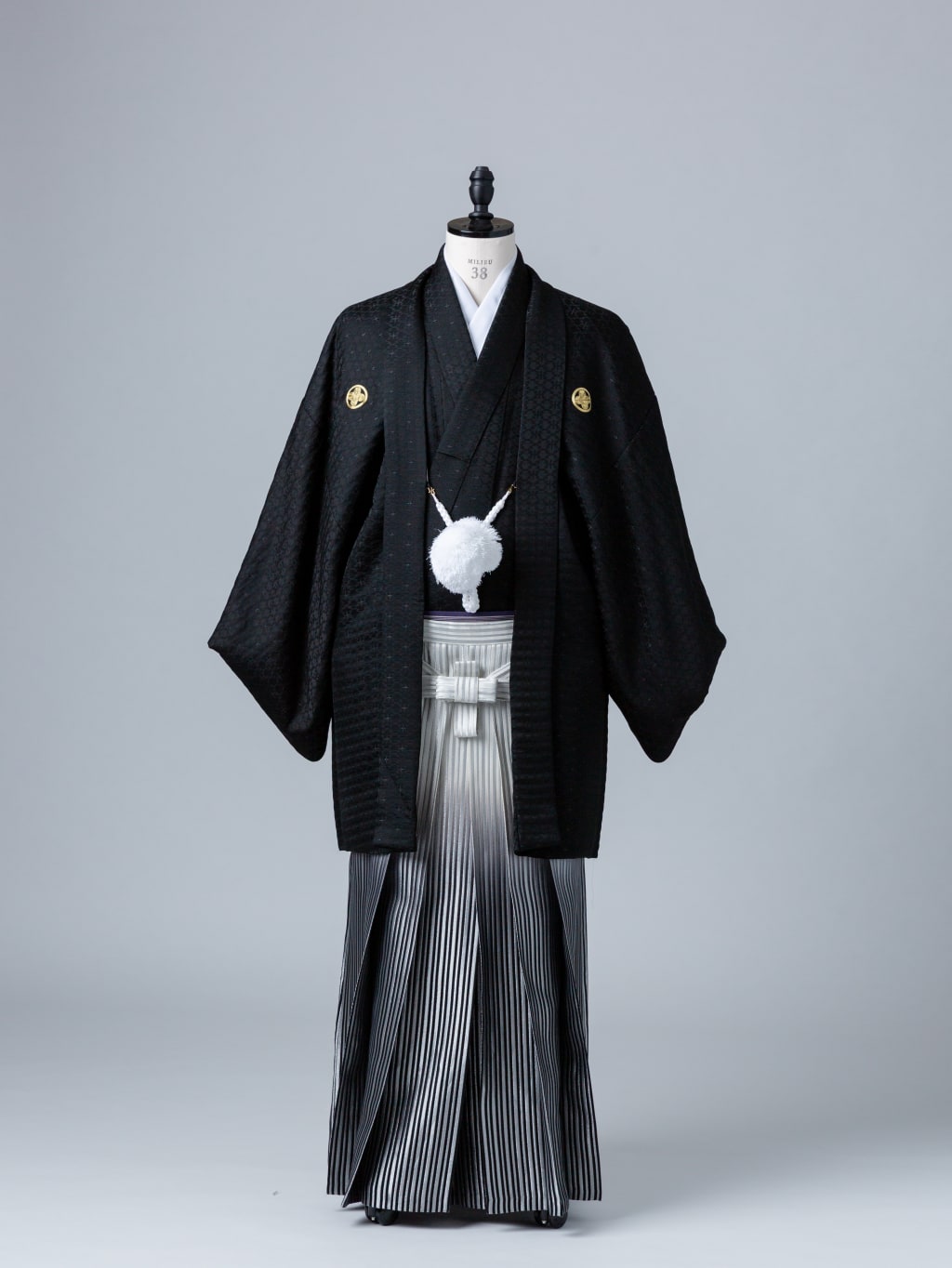 正絹黒×シルバーグラデーション | デコルテフォトグラフィー | 前撮り・フォトウェディング