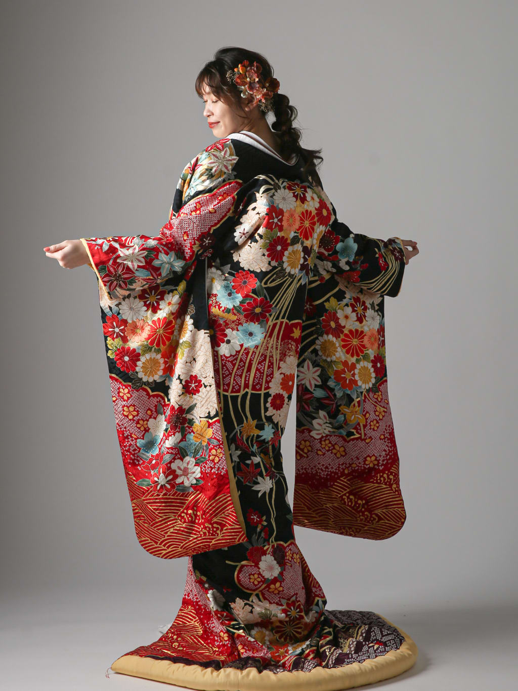 絞り柄風 花丸文 青海波 | デコルテフォトグラフィー | 前撮り・フォトウェディング