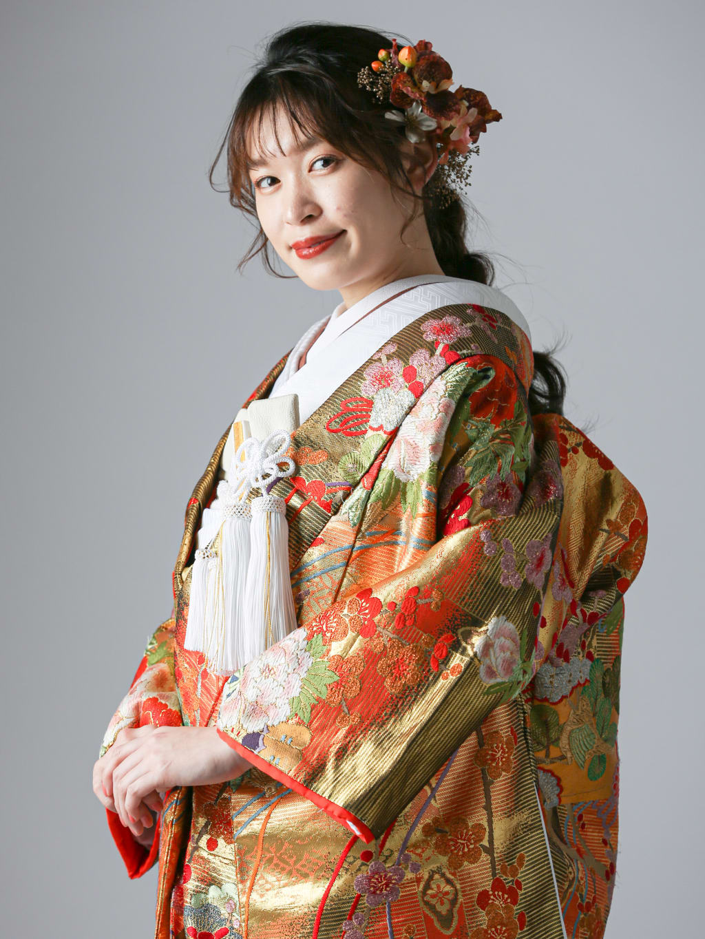 花扇 梅 牡丹 松 | デコルテフォトグラフィー | 前撮り・フォトウェディング