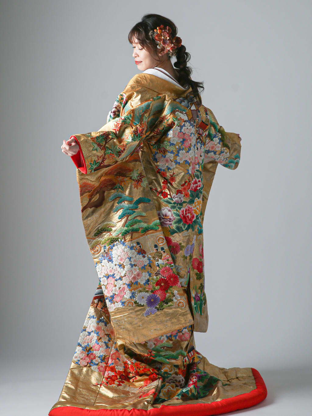 御所車 松 桜 菖蒲 | デコルテフォトグラフィー | 前撮り・フォトウェディング